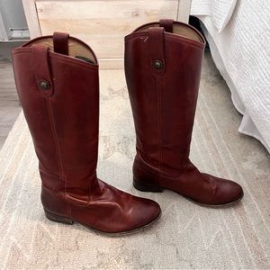 Frye Melissa tall riding boot brown